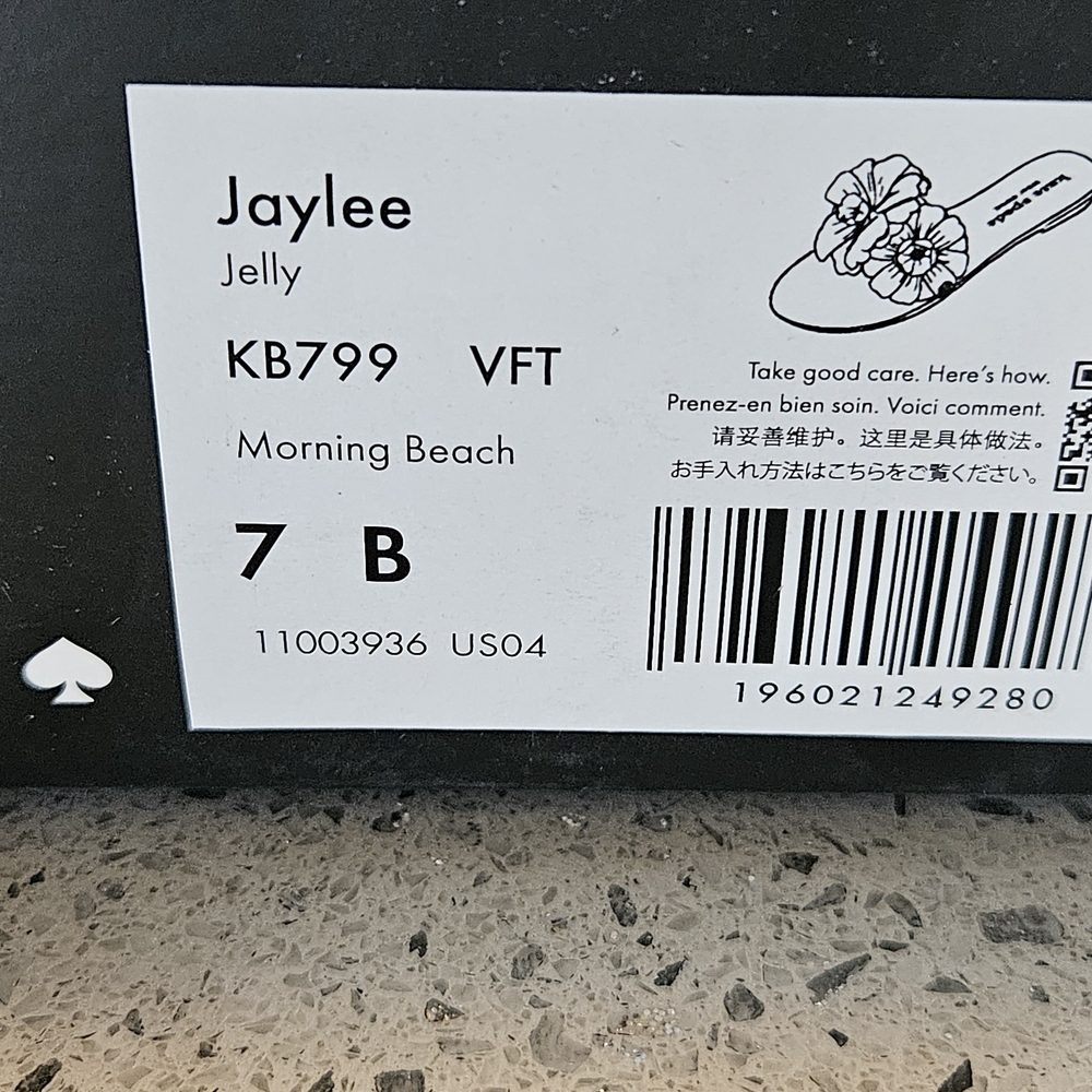 kate spade Pink Floral Jelly Toe-Post Sandals - Picture 3 of 8